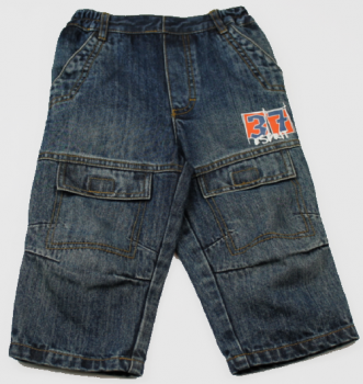 Esprit  Denim Jeans ,- dark mit Washed Effekt, -  im Cargo-Look   ( Größe: 80 )